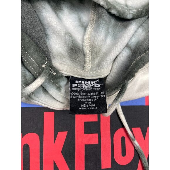 Pink Floyd Officially Licensed Hoodie Medium Gray Tie Dye 87 World Tour - Picture 4 of 7